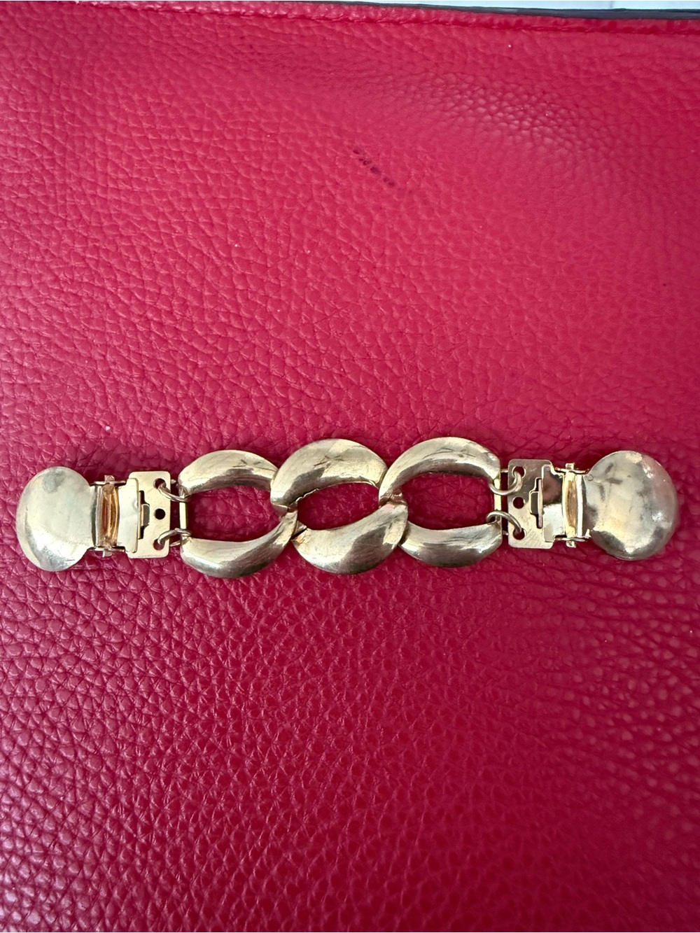 Vintage Gold-Tone Chunky Chain Clothing Adjuster